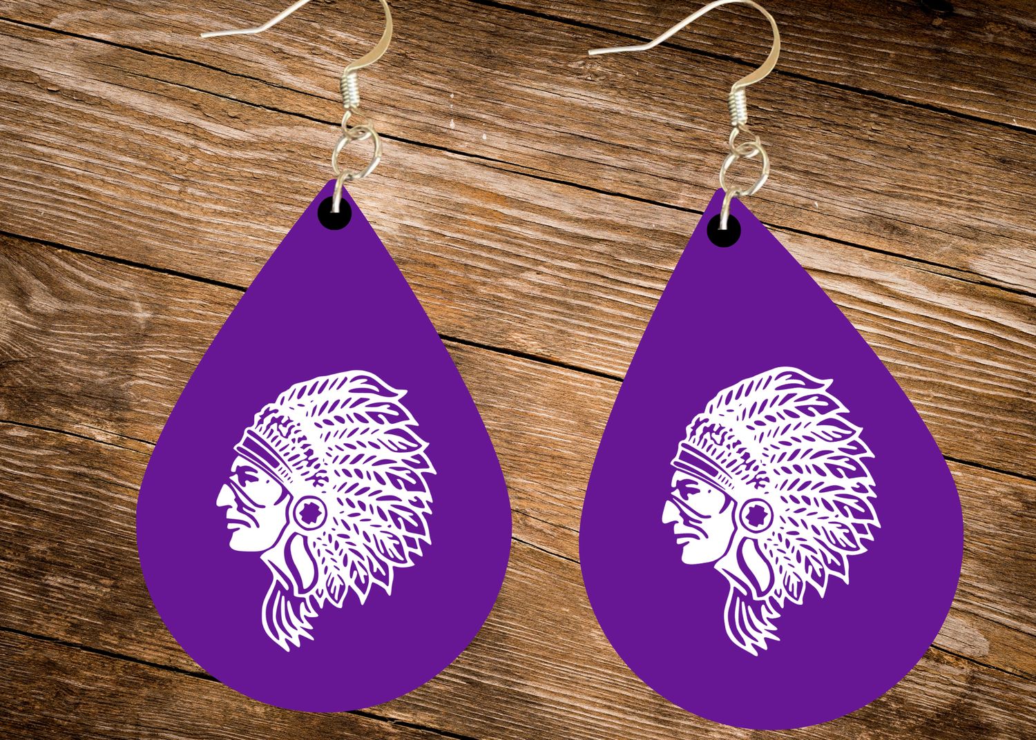 Kahok Head Teardrop Earrings
