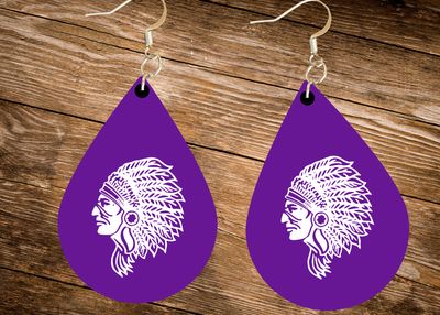 Kahok Head Teardrop Earrings