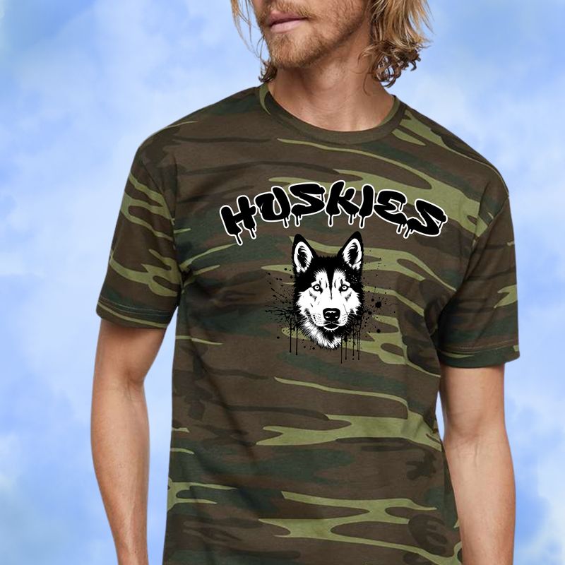 Husky Camo Shirt Design