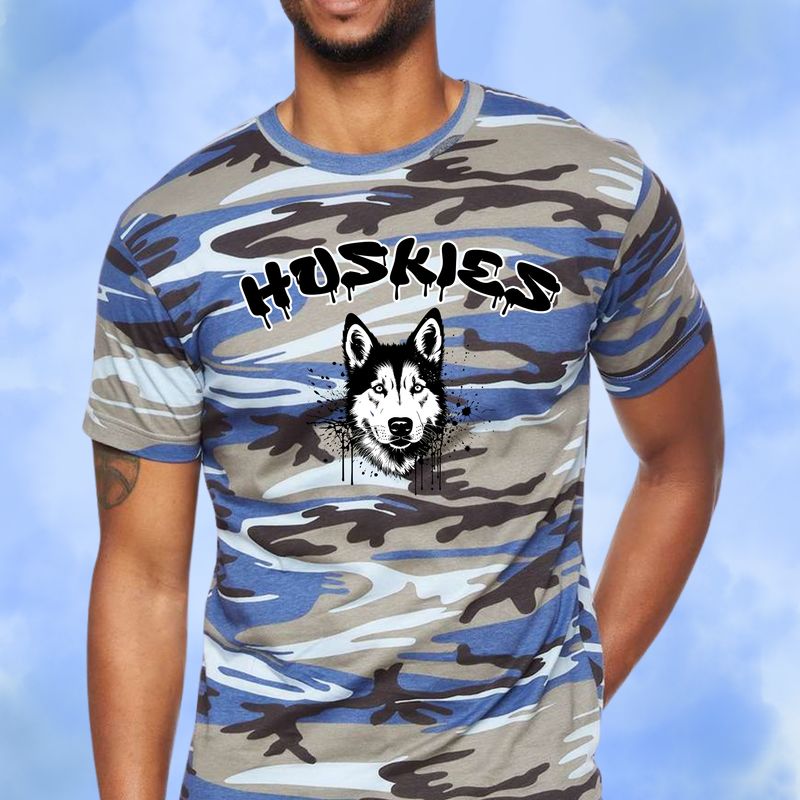 Husky Camo Shirt Design