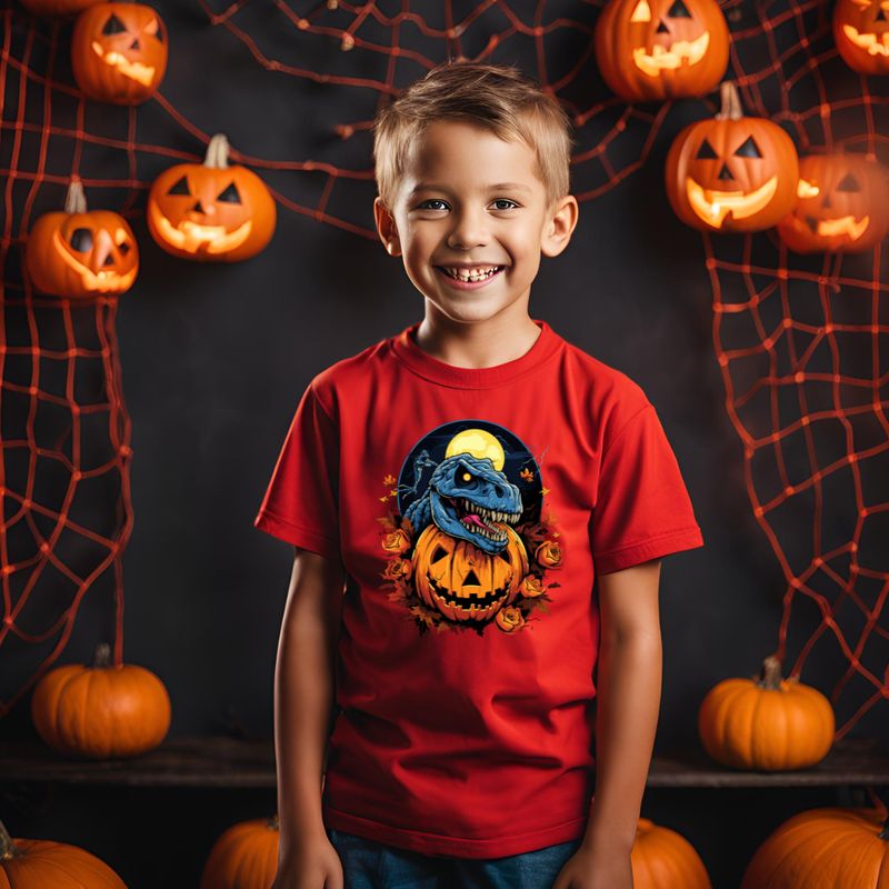 Dino Jack-O-Lantern Design