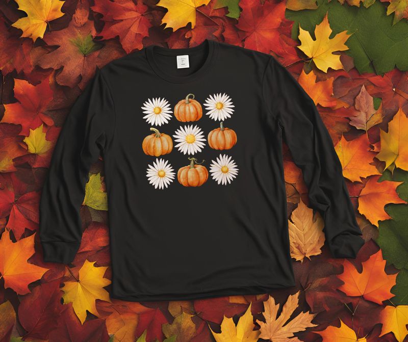 Daisy Pumpkins Fall Design