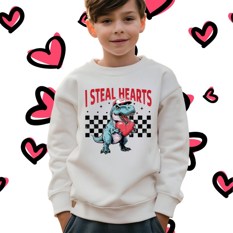 I Steal Hearts Dino Design