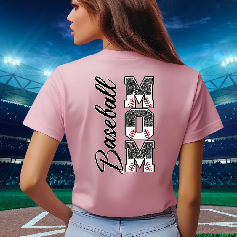 Baseball Glitter Mom Design
