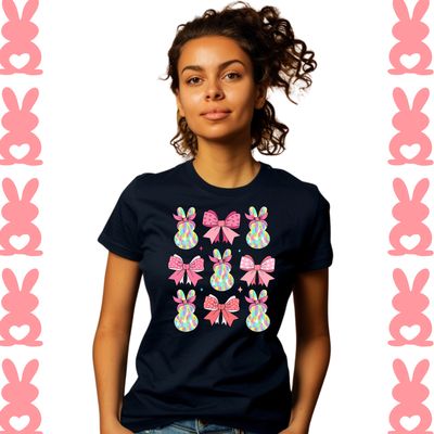Watercolor Bunny and Bows Design
