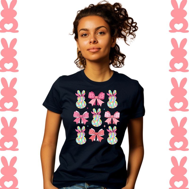 Watercolor Bunny and Bows Design