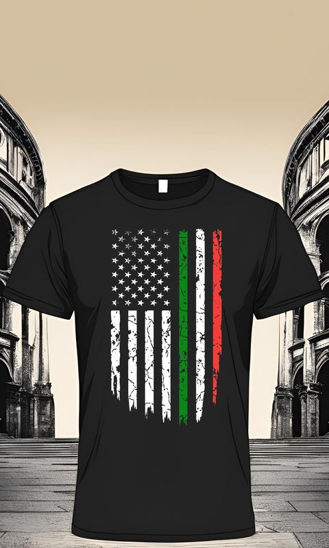 Italian American Flag Design