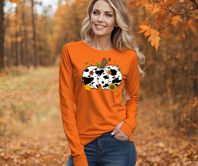 Cow Print Pumpkin Design