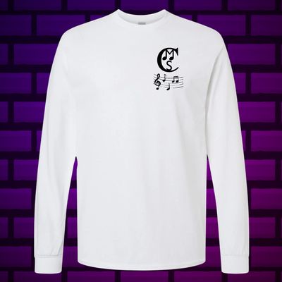 CMS Band - White Long Sleeve Heavy Cotton T-Shirt