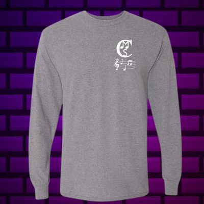 CMS Band - Graphite Heather Long Sleeve Heavy Cotton T-Shirt