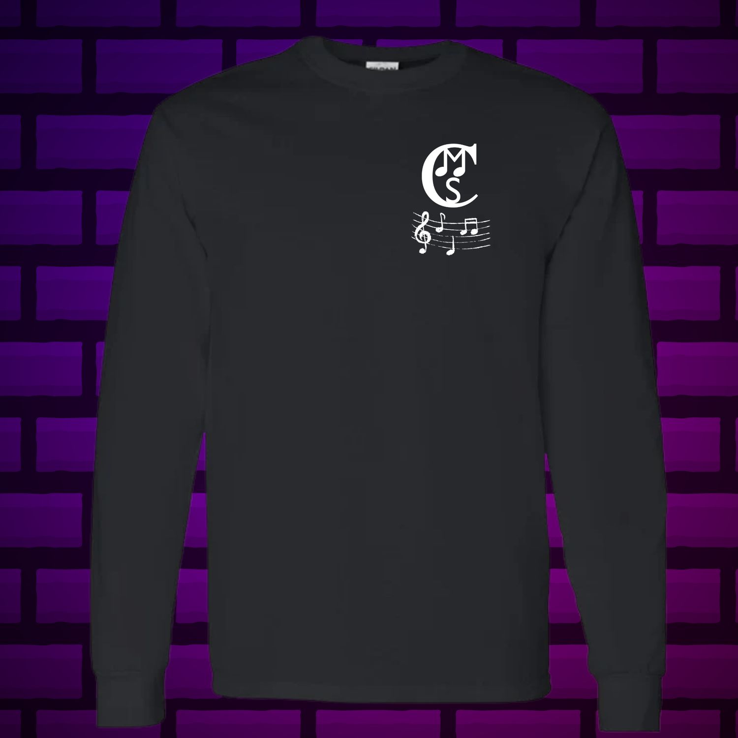 CMS Band - Black Long Sleeve Heavy Cotton T-Shirt