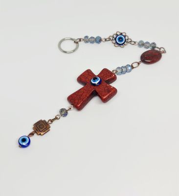 Cross Evil Eye wall hanging