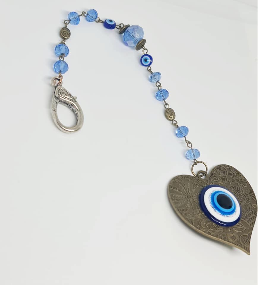 Evil Eye Heart wall hanging