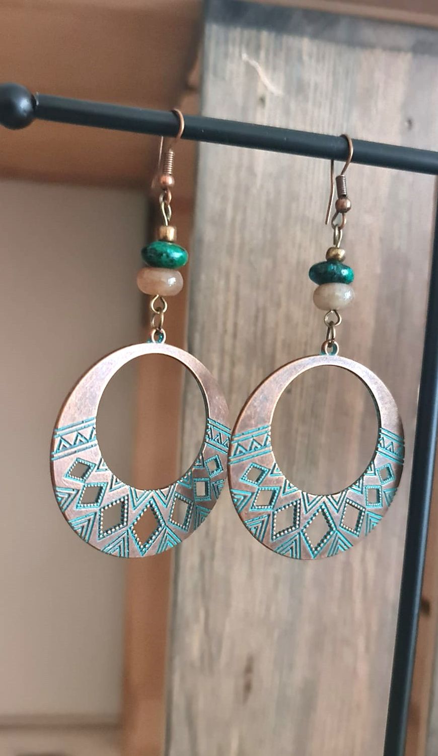 Goddess Aztec beaded earrings