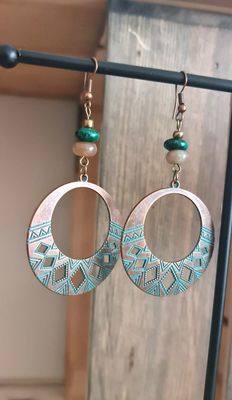 Goddess Aztec beaded earrings