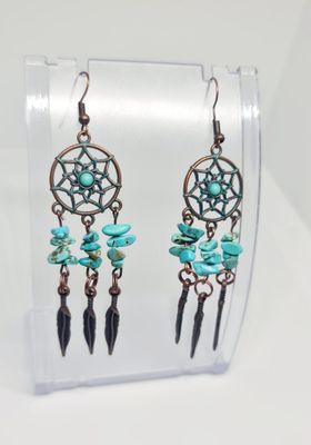 Boho dream catcher earrings