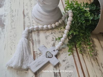 White wash Cross home decor