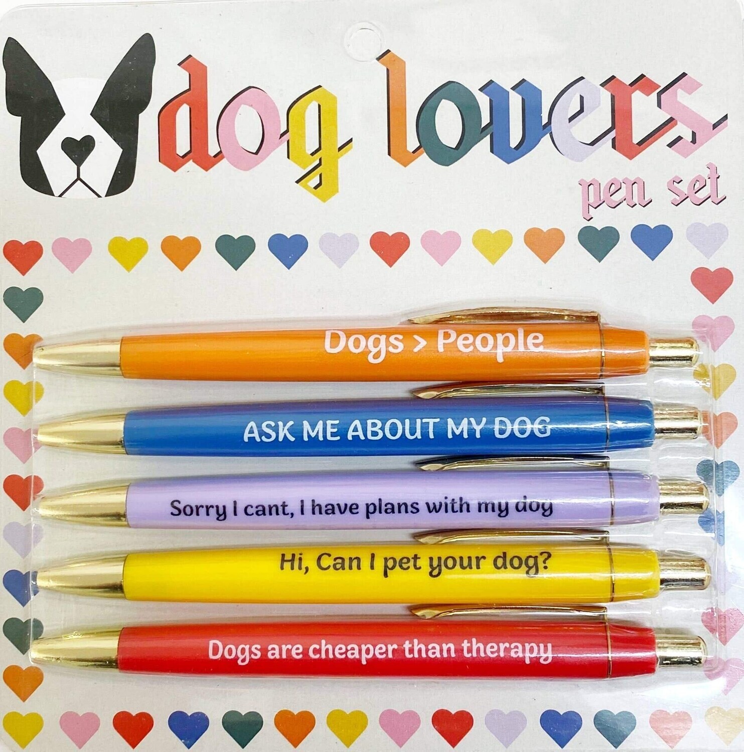 Dog Lovers Pen Set. Ballpoint Pens. Gifts. Humor Gifts. Writing Supplies.
