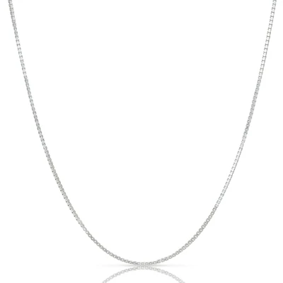 Sterling Silver Box Chain Necklace 1MM-3MM, Solid 925 Italy, 16-24 inch, LaSalle Jewelry