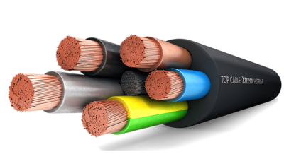 TOP CABLE - TOUGH RUBBER SHEATHED CABLE FLEXIBLE HO7-RNF 16MMX4CORE DRUM OF 150MTR