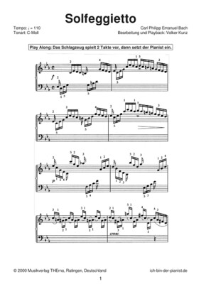 Playalong-Set „Solfeggio” (Carl Philipp Emanuel Bach) - Klassik- und Jazzversion
