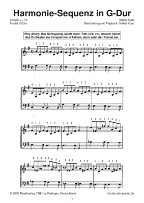 Playalong-Set „Harmonie-Sequenz in G-Dur” (Volker Kunz)