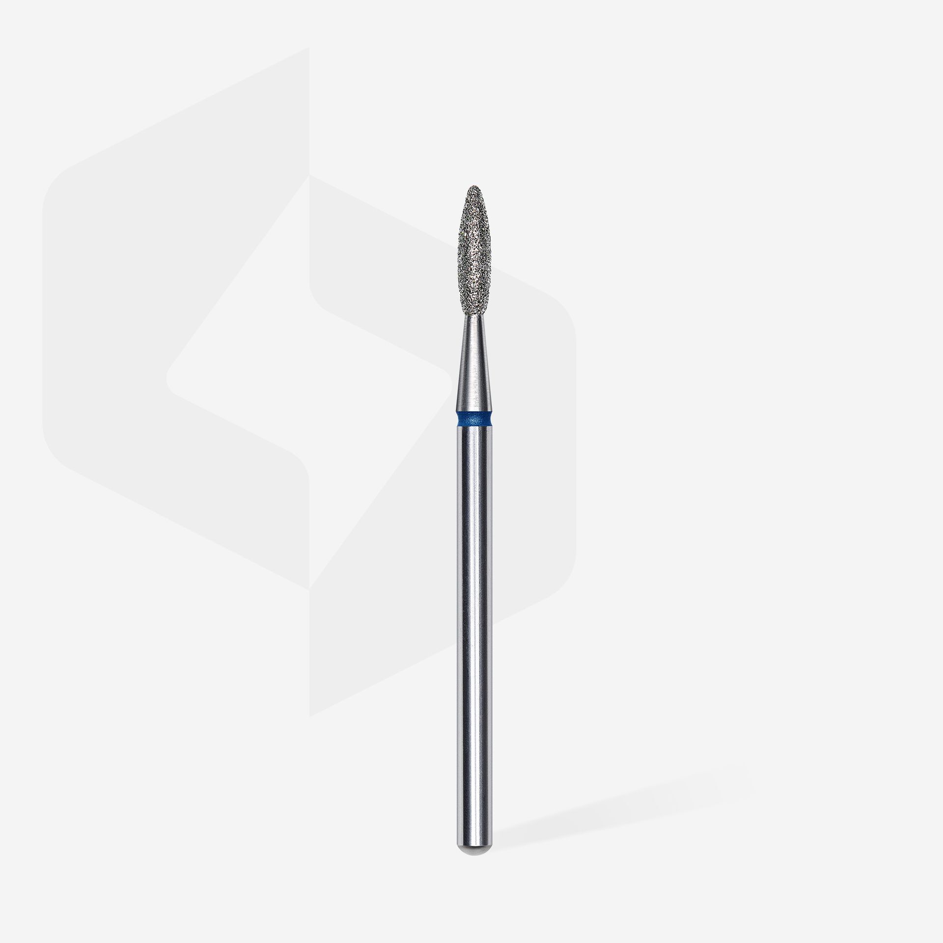 STALEKS Diamond BLUE nail drill bit, “flame”, 2.1 mm