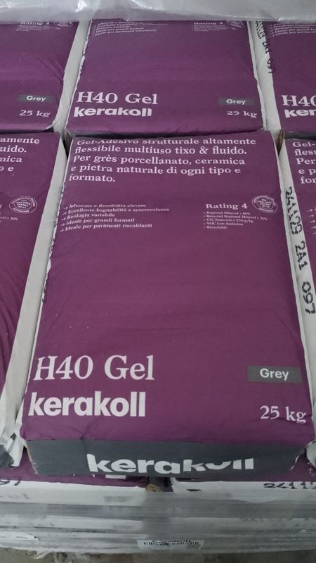 H40 Gel kerakoll   gel adesivo altamente flessibile per gres porcellanato ceramica e pietra naturale di qualsiaisi formato