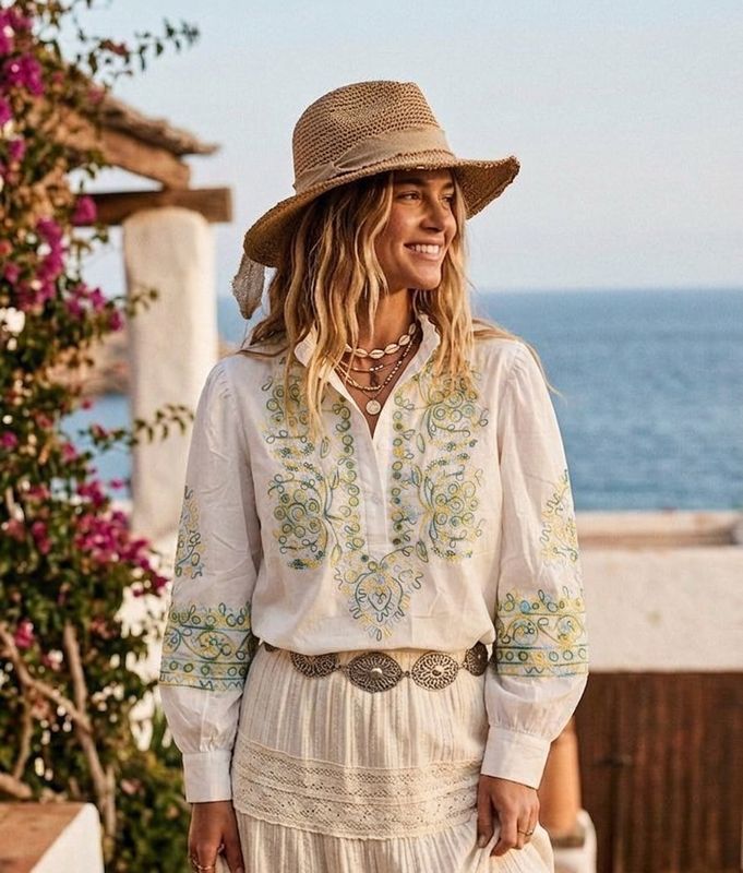 Blusa estampados amarillo/verde