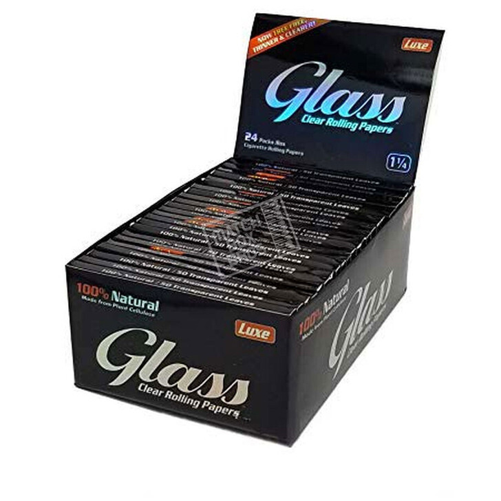 Glass Natural Clear Rolling Papers, Style: 1 1/4
