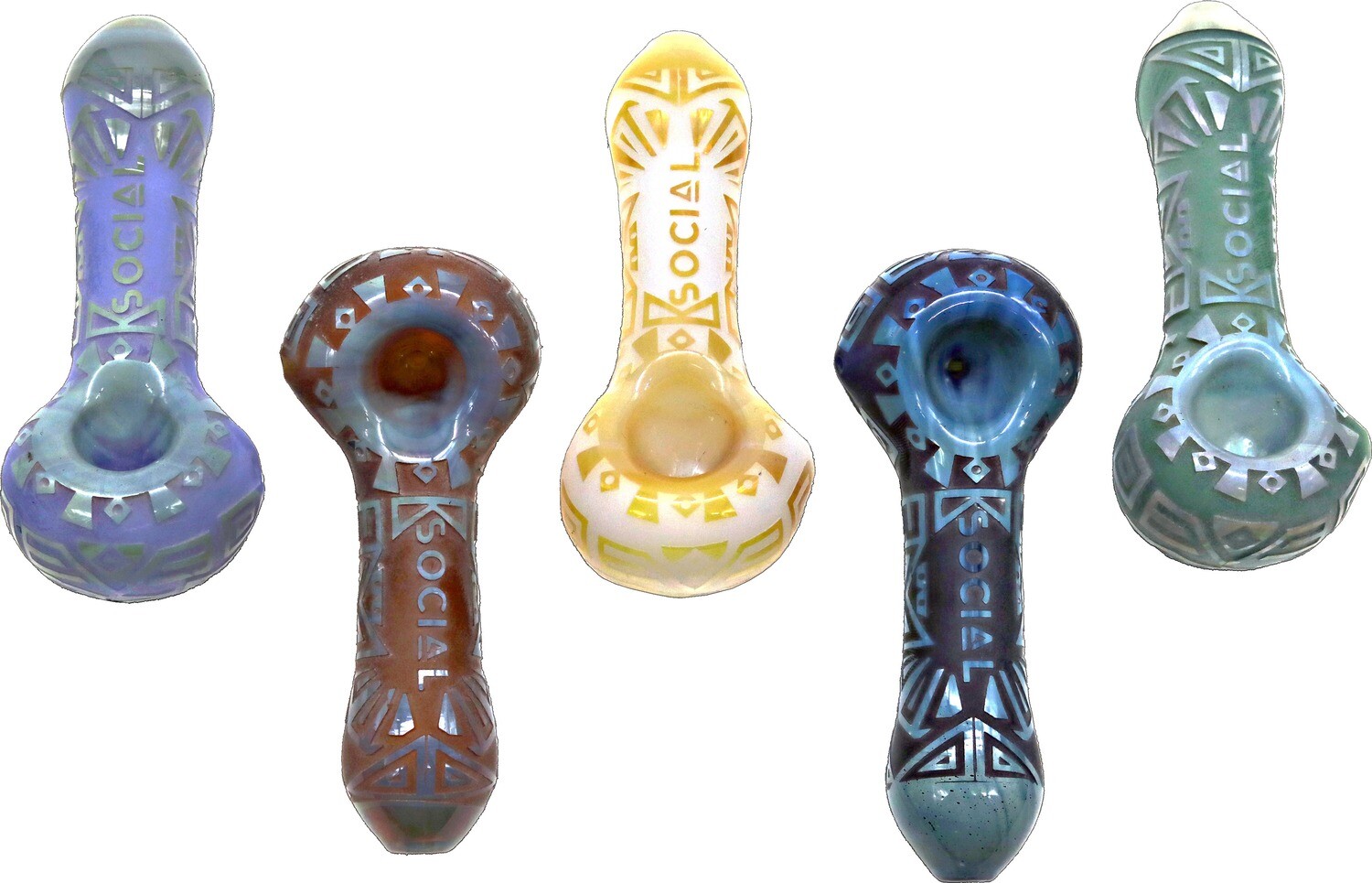 Social AZTEC Ancient Sandblast Handpipe (APP388)