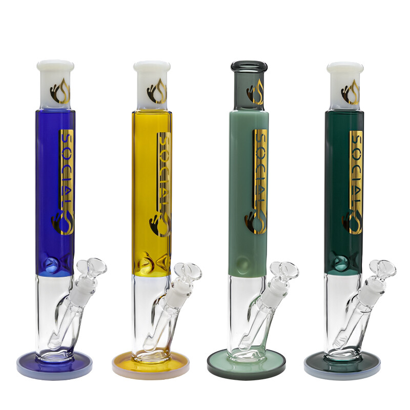Social ATALAX Colored Tube Straight Waterpipe 15 Inch