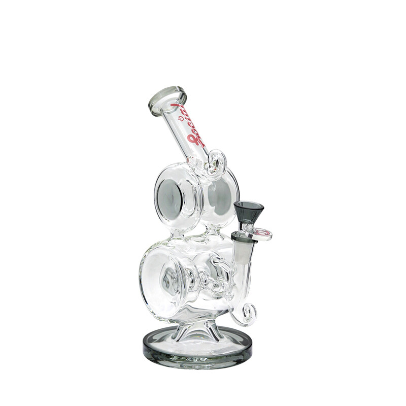 Social EYE OF SKADI Recycler Waterpipe (A7-10) | 9 inch, Color: Black