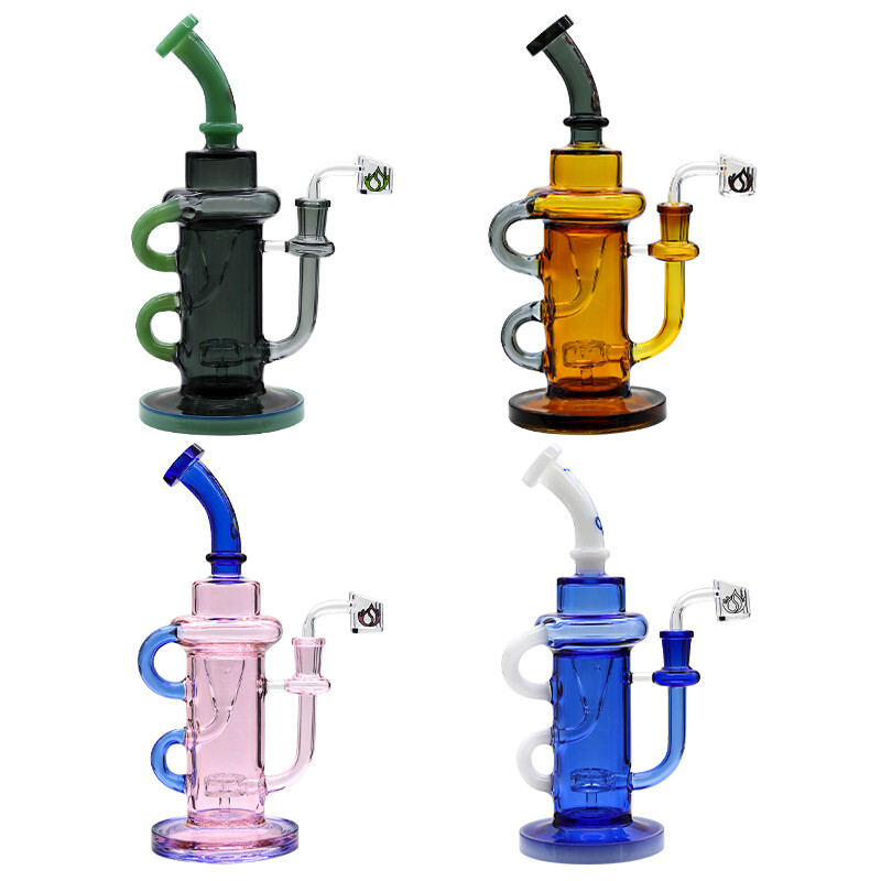 Social NECRONOMICON Dual Poly Recycler Rig Waterpipe (A7-12) | 10 inch