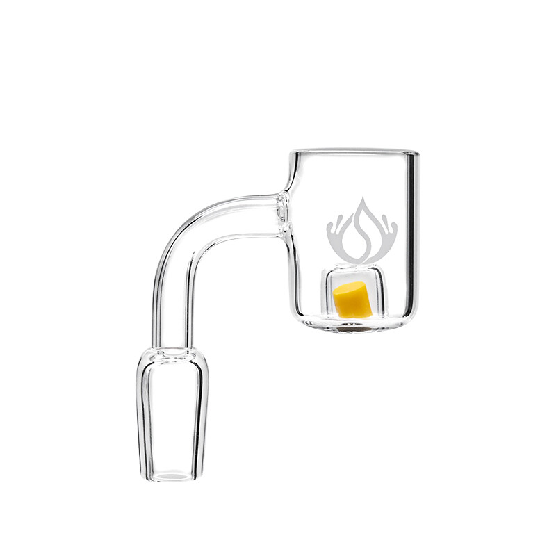 Social Yellow Button Core Reactor Quartz Banger (Q811) | 14mm | Male