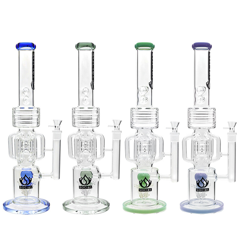 Social TIDEHUNTER Hex Handle Waterpipe (A300) | 20 inch