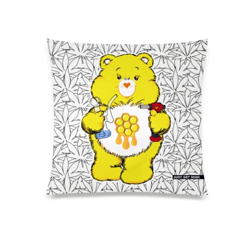 20" Throw Pillow, Style: Cannabears Dab