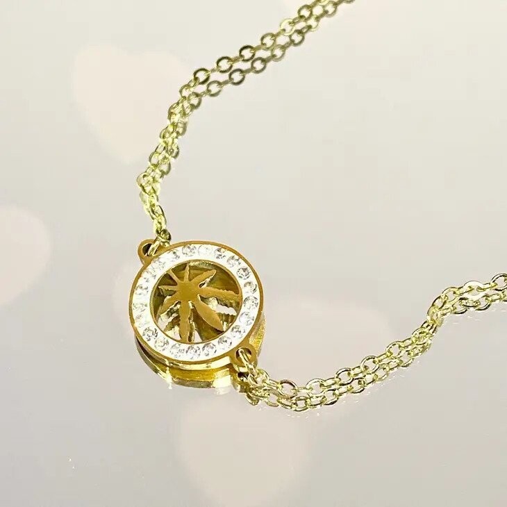 Blunted Connector Necklace, Color: Gold