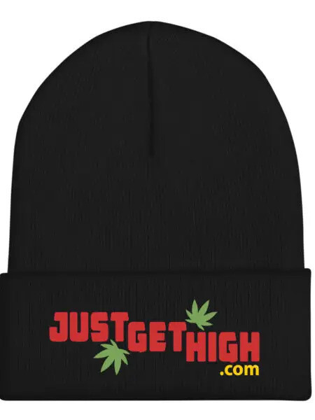 Just Get High Beanie, Color: Black