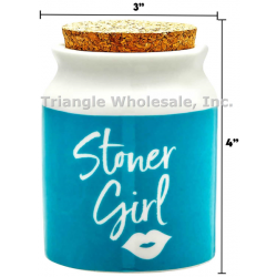 Stoner Girl Ceramic Storage Jar