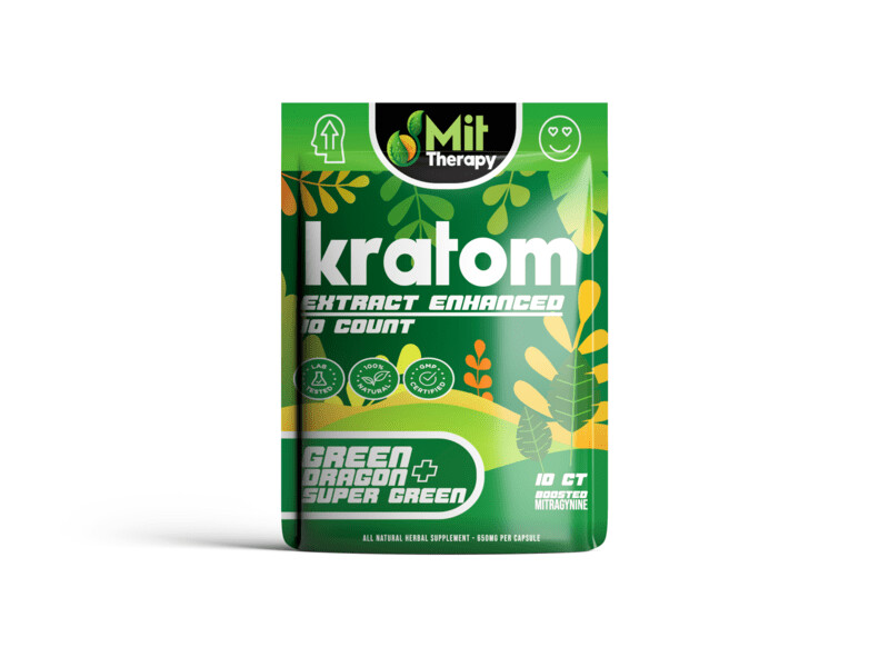MIT Therapy Kratom, Type: Caps 10 Green Dragon