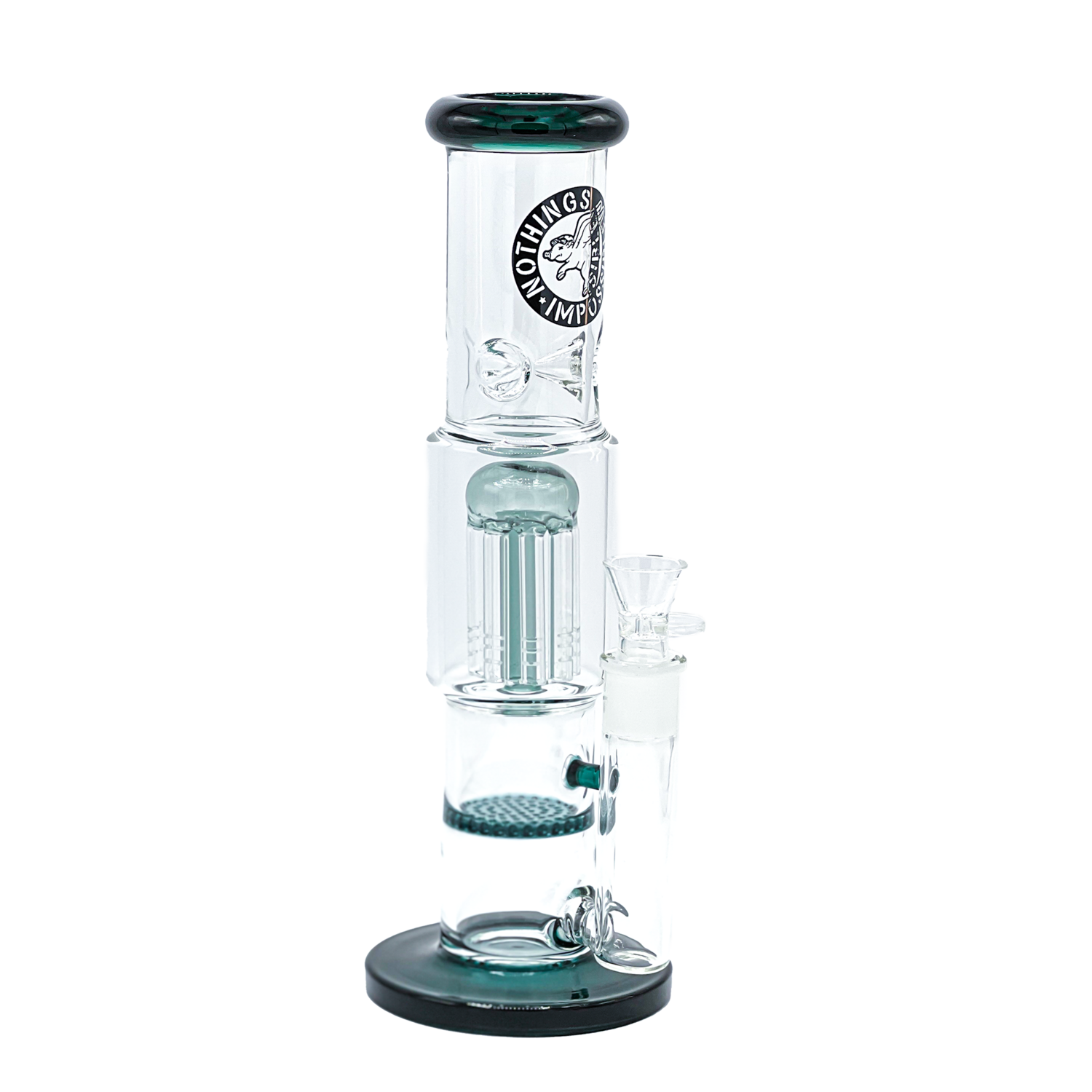 12&quot; Straight Tube Bong w/ Honeycomb Perc