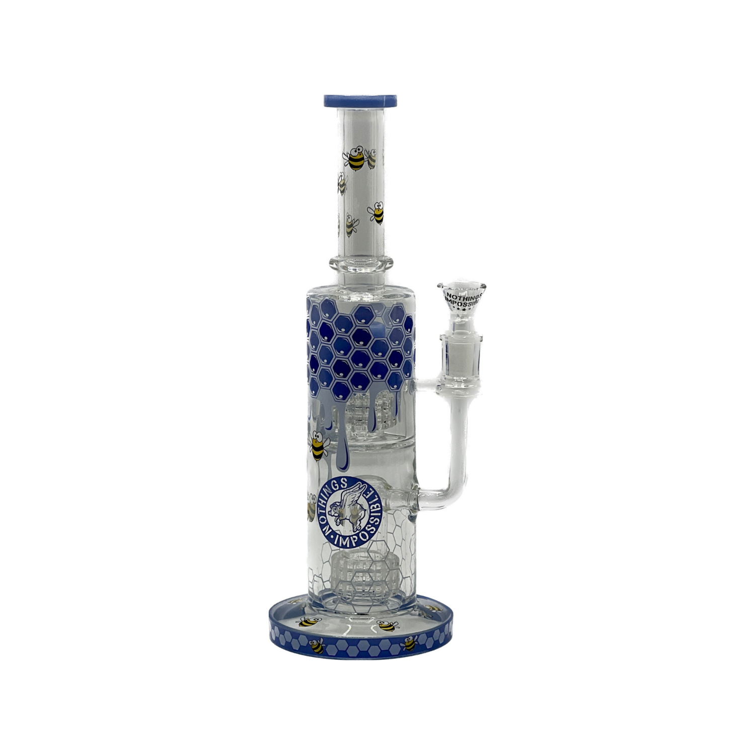 12 &quot; Beehive Straight Tube Bong w/ Double Matrix Percs
