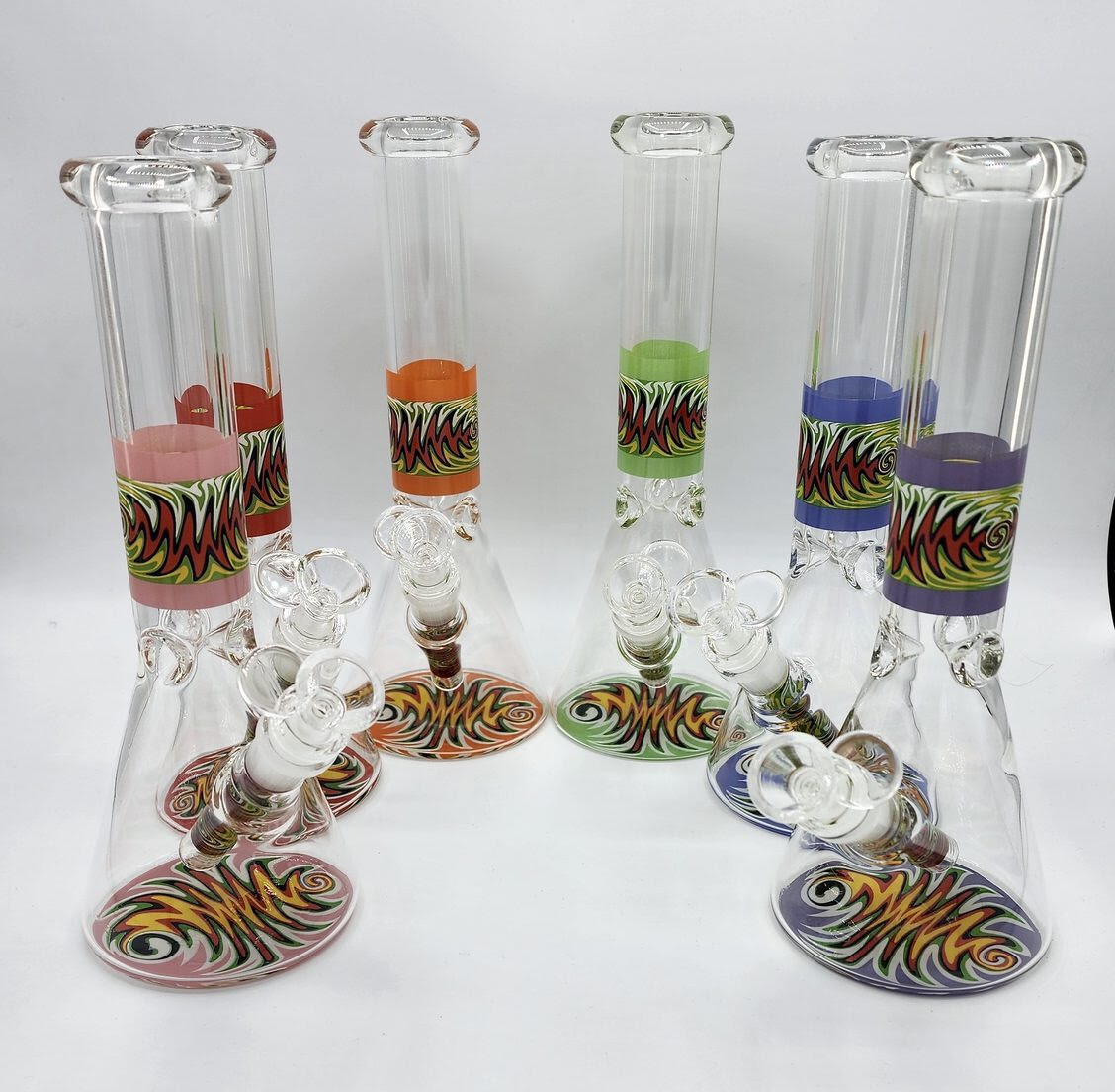 10&quot; Beaker w/ Wig Wag Decals