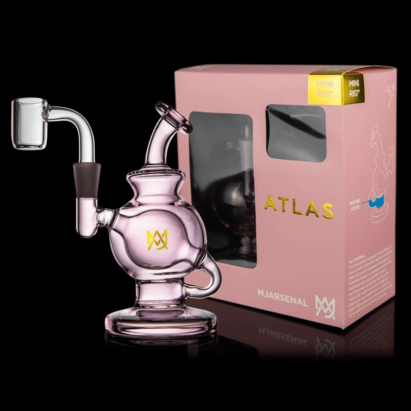 PINK ATLAS MINI DAB RIG (ROSEWOOD)