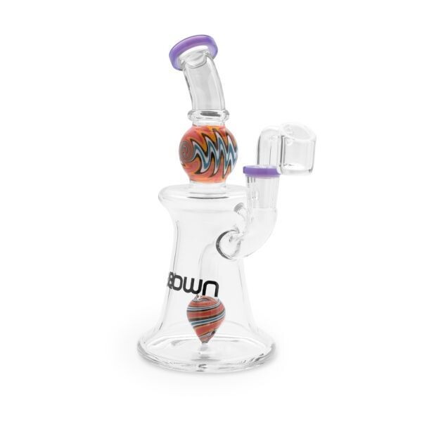 Blown Glass Goods - THETA - 6&quot; Rig w/ Worked Perc, Banger in BLOWN Box