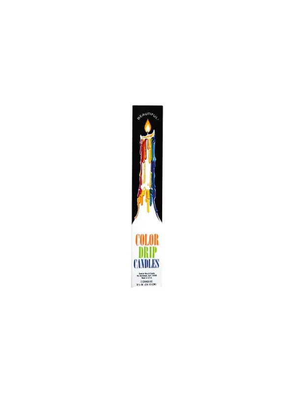2 PACK BEAUTIFUL COLOR DRIP CANDLES