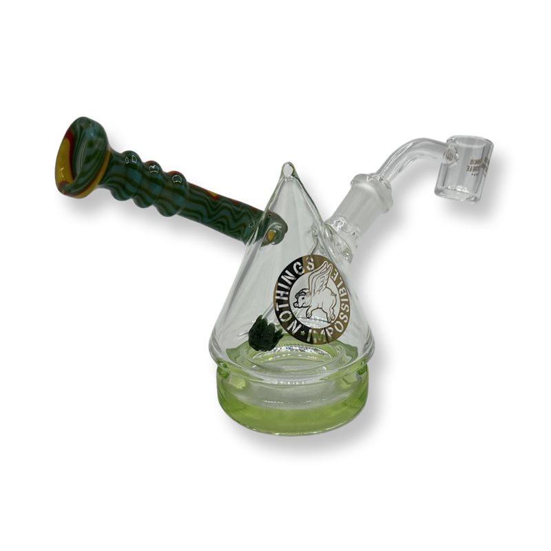 5" Angled Wig Wag Neck Pyramid Mini Rig w/ Banger