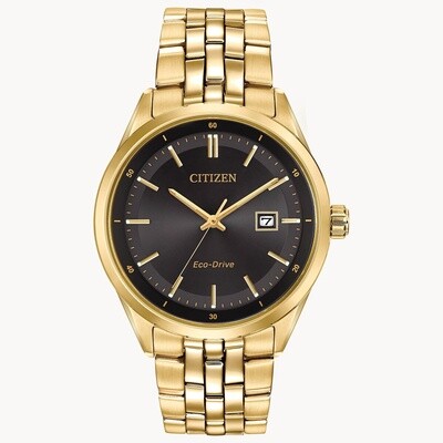 Corso Gold-Tone Band Black Dial