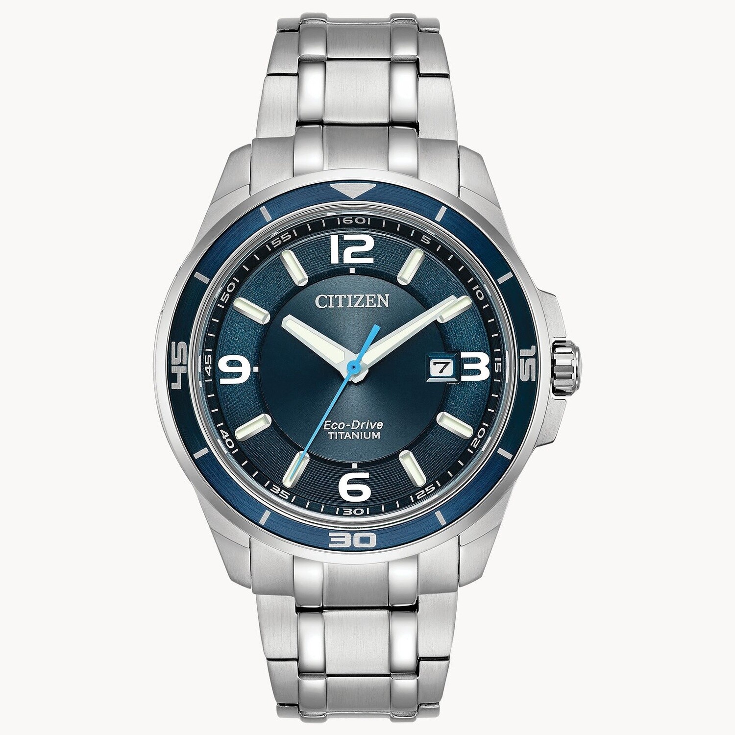 Brycen Titanium Band Cerulean Blue Dial